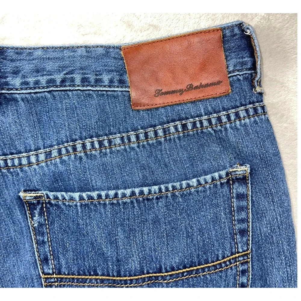 Tommy Bahama Jeans Mens 40x30 Classic Fit Blue Cotton Tencel Denim